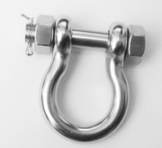 Stainless Steel 316 Bow shackle with Cotter Pin Lock